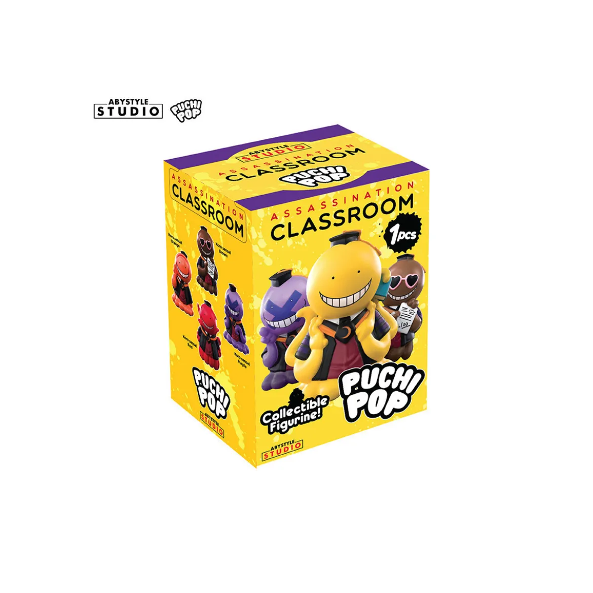 ABYstyle - ASSASSINATION CLASSROOM - set de 8 figurines Soft Vinyl Puchipop Koro-sensei