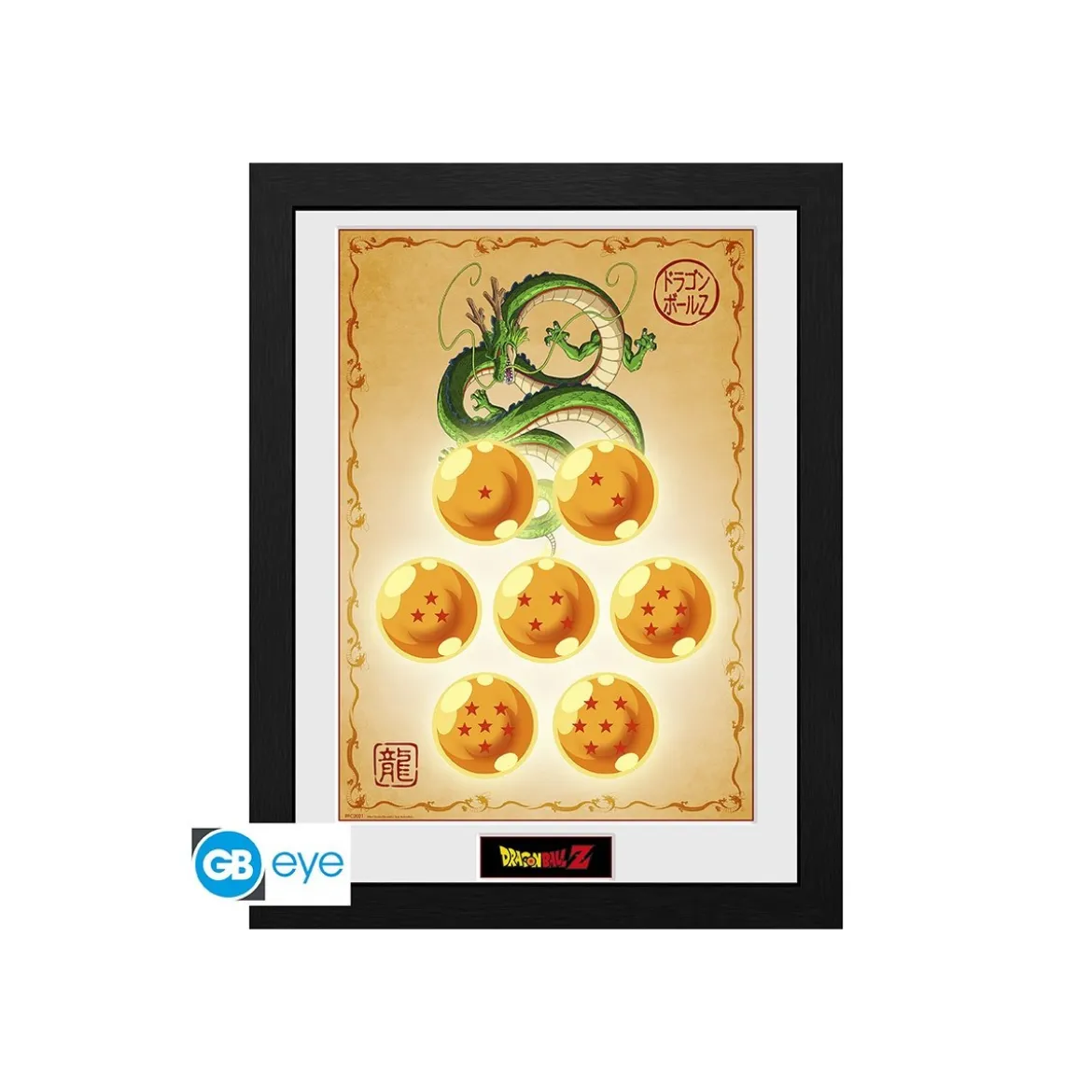 ABYstyle - Dragon Ball Z - Tirage encadré "Dragon Balls et Shenron" (30x40)