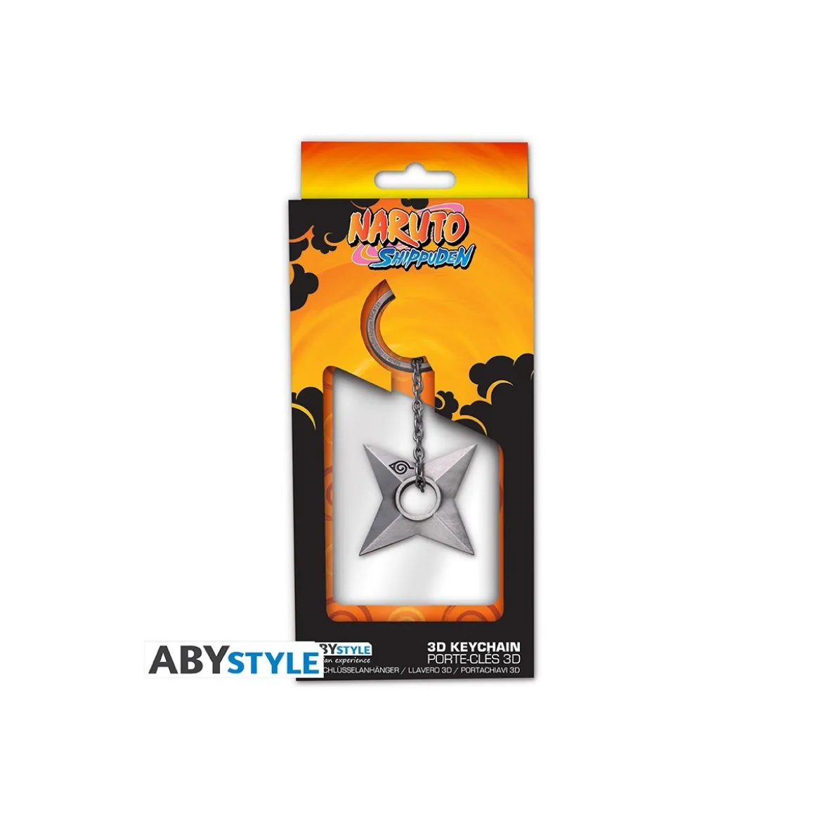 ABYstyle NARUTO SHIPPUDEN - Porte-clés 3D "Shuriken Konoha"