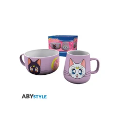 ABYstyle - SAILOR MOON Set Petit Déjeuner Mug + Bol Luna & Artemis