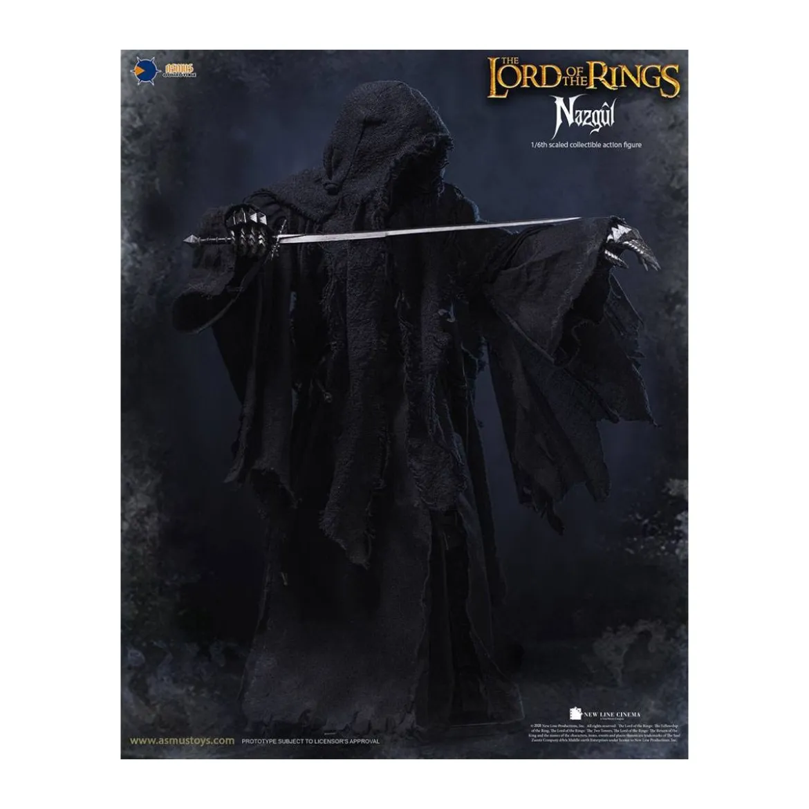 Asmus Toys - Le Seigneur des Anneaux figurine 1/6 Nazgûl - Ringwraith - LOTR