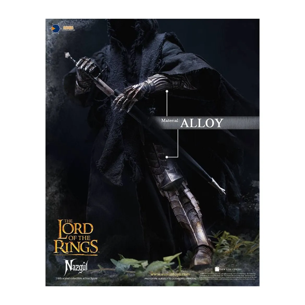 Asmus Toys - Le Seigneur des Anneaux figurine 1/6 Nazgûl - Ringwraith - LOTR
