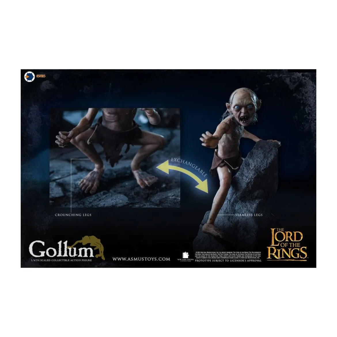 Asmus Toys - Le Seigneur des Anneaux figurine 1/6 Gollum Luxury Edition - LOTR