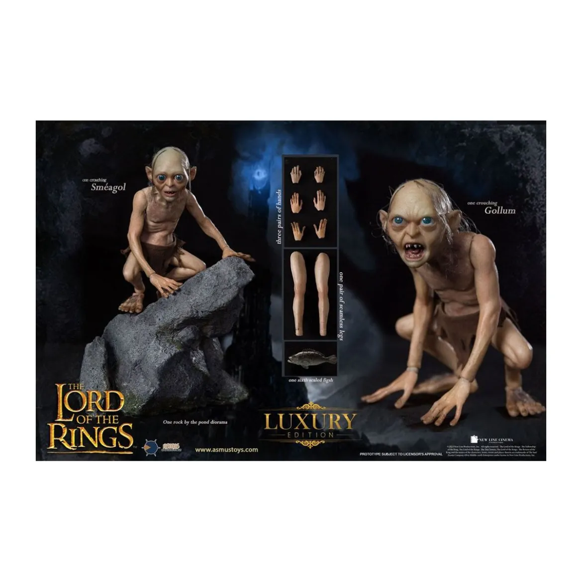 Asmus Toys - Le Seigneur des Anneaux figurine 1/6 Gollum Luxury Edition - LOTR