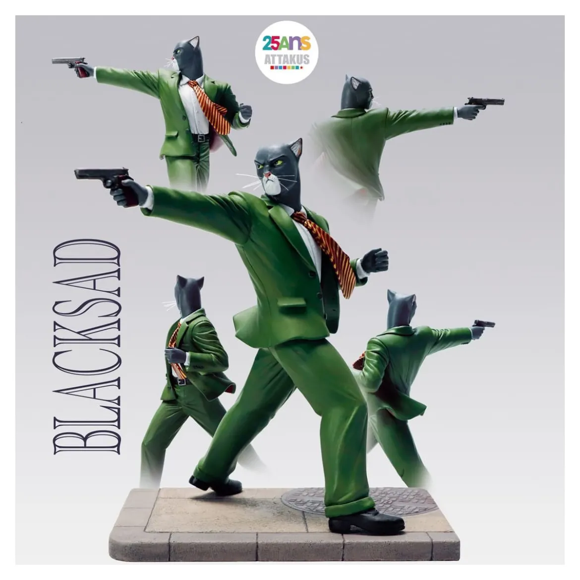 Attakus - John Blacksad paré à tirer ! - Statue Blacksad
