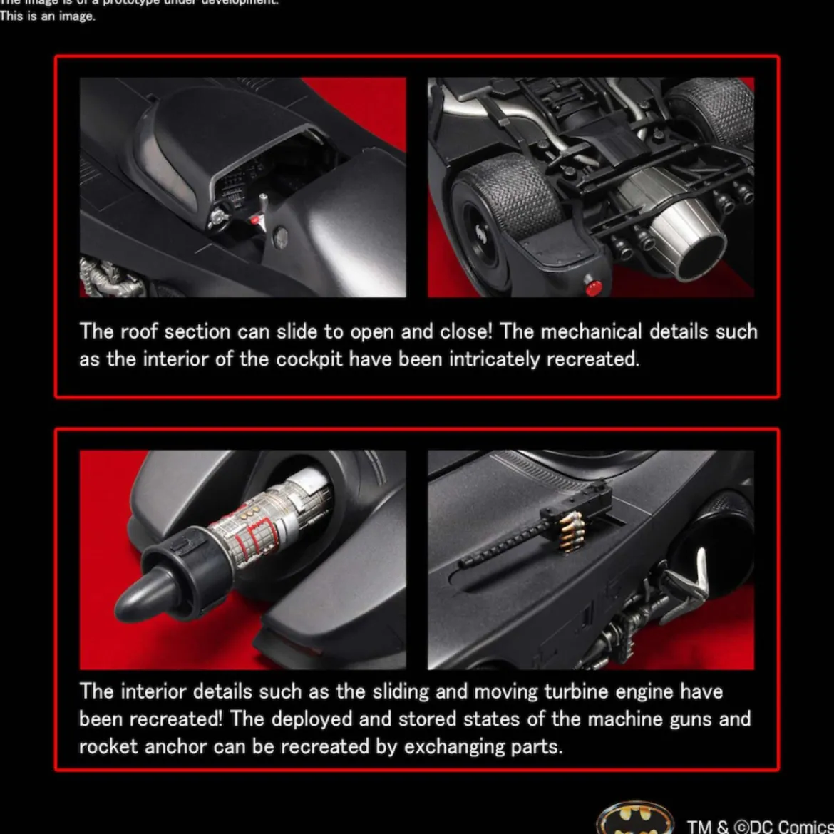 Bandai Batman Model Kit - BATMOBILE (BATMAN 1989 Ver.) 1/35 SCALE MODEL KIT