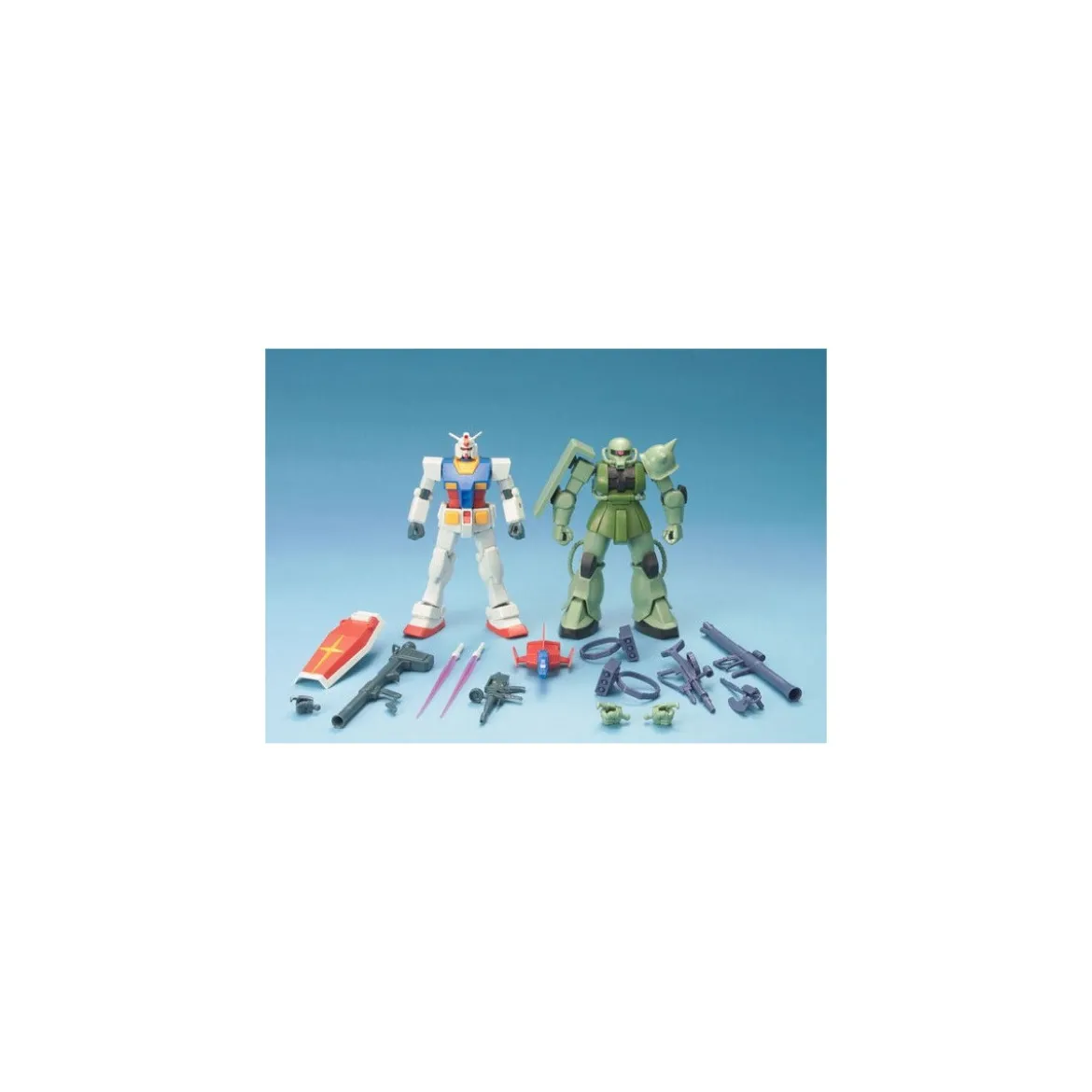 Bandai - Gunpla - Gundam 1/144 HG - Gunpla Starter Set RX-78-2 et MS-06F Zaku II - Mobile Suit Gundam