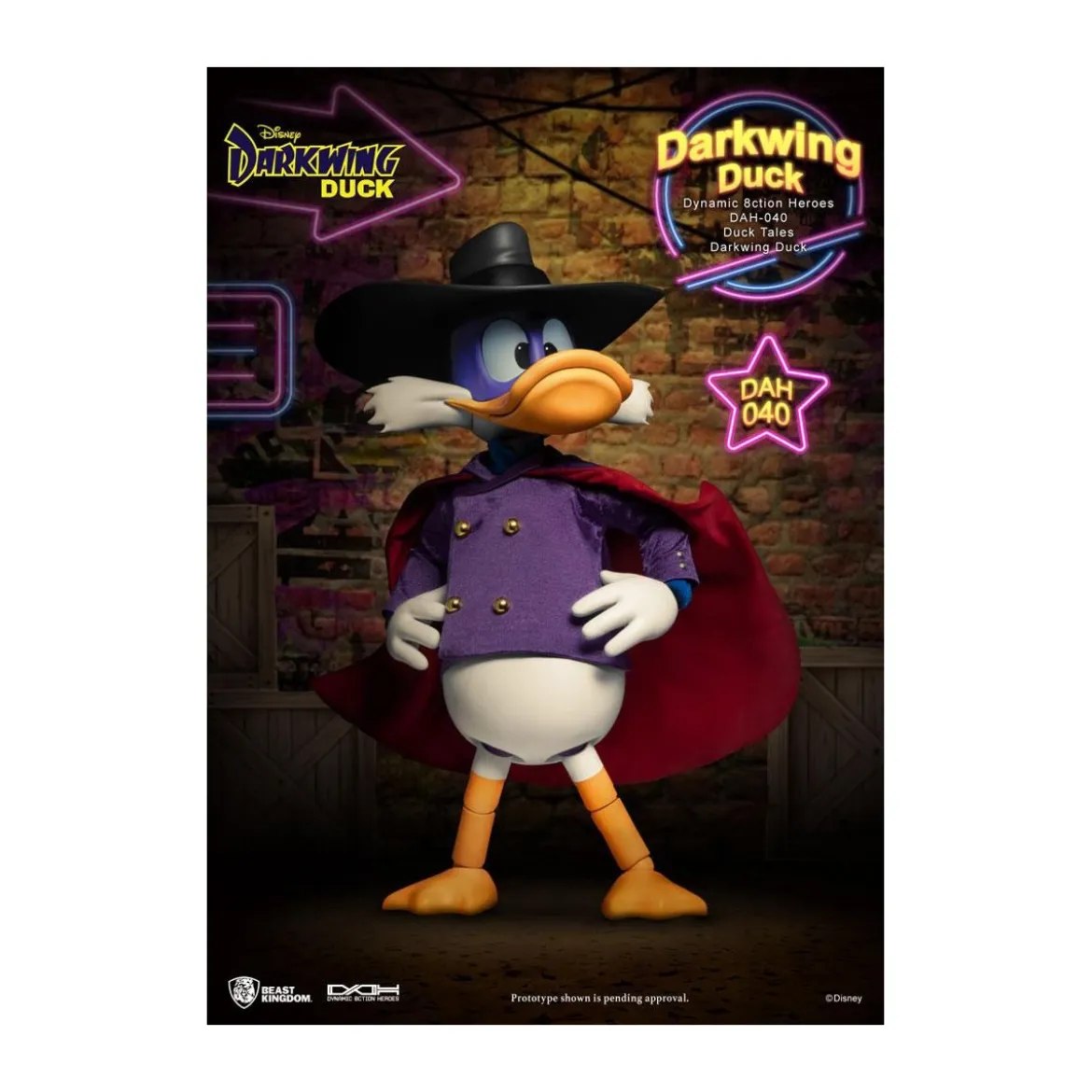 Beast Kingdom Disney Classic Figurine - Darkwing Duck - Dynamic Action Heroes 1/9