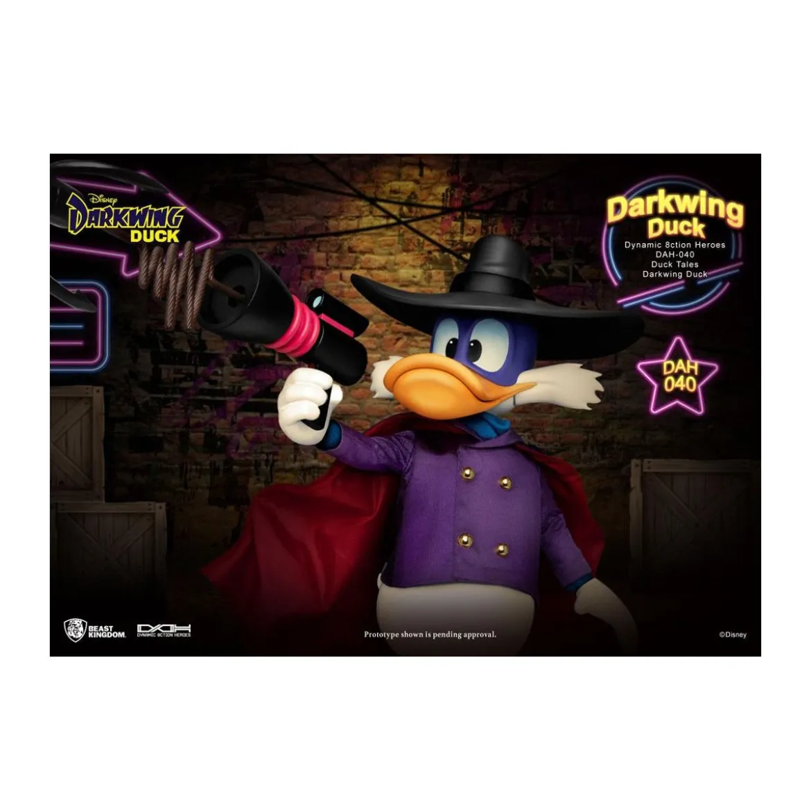 Beast Kingdom Disney Classic Figurine - Darkwing Duck - Dynamic Action Heroes 1/9