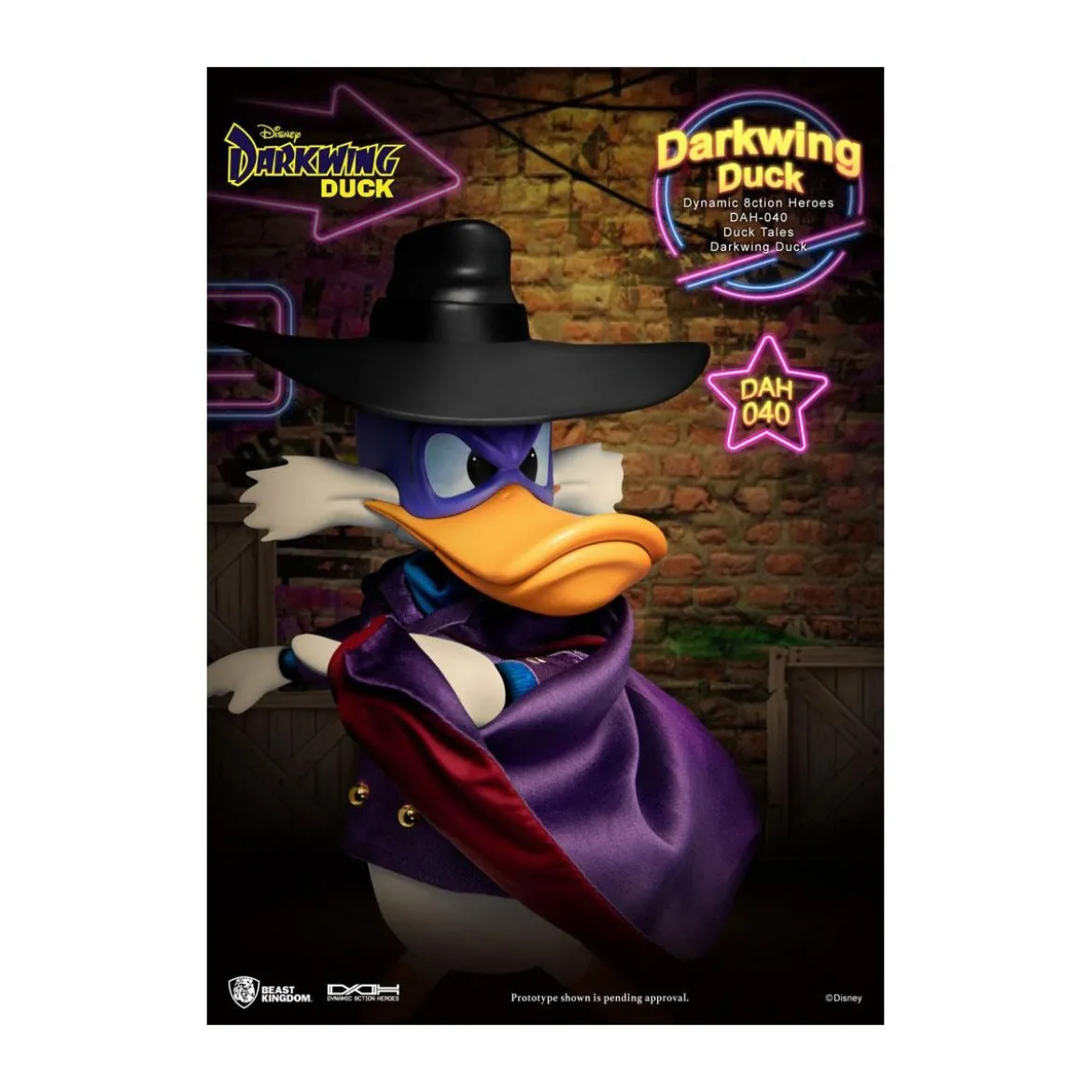 Beast Kingdom Disney Classic Figurine - Darkwing Duck - Dynamic Action Heroes 1/9