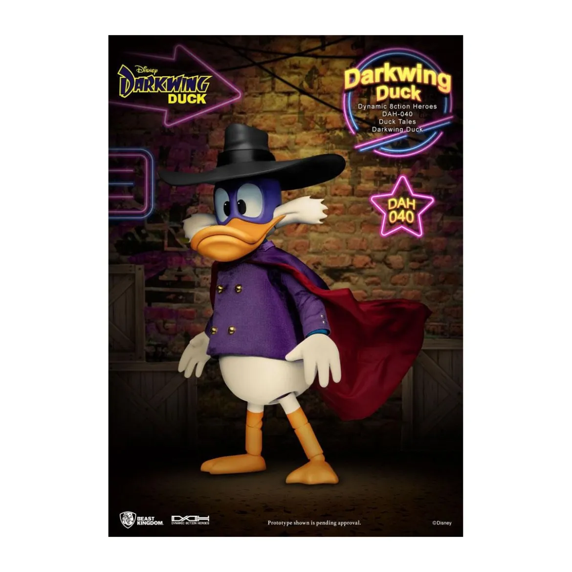 Beast Kingdom Disney Classic Figurine - Darkwing Duck - Dynamic Action Heroes 1/9