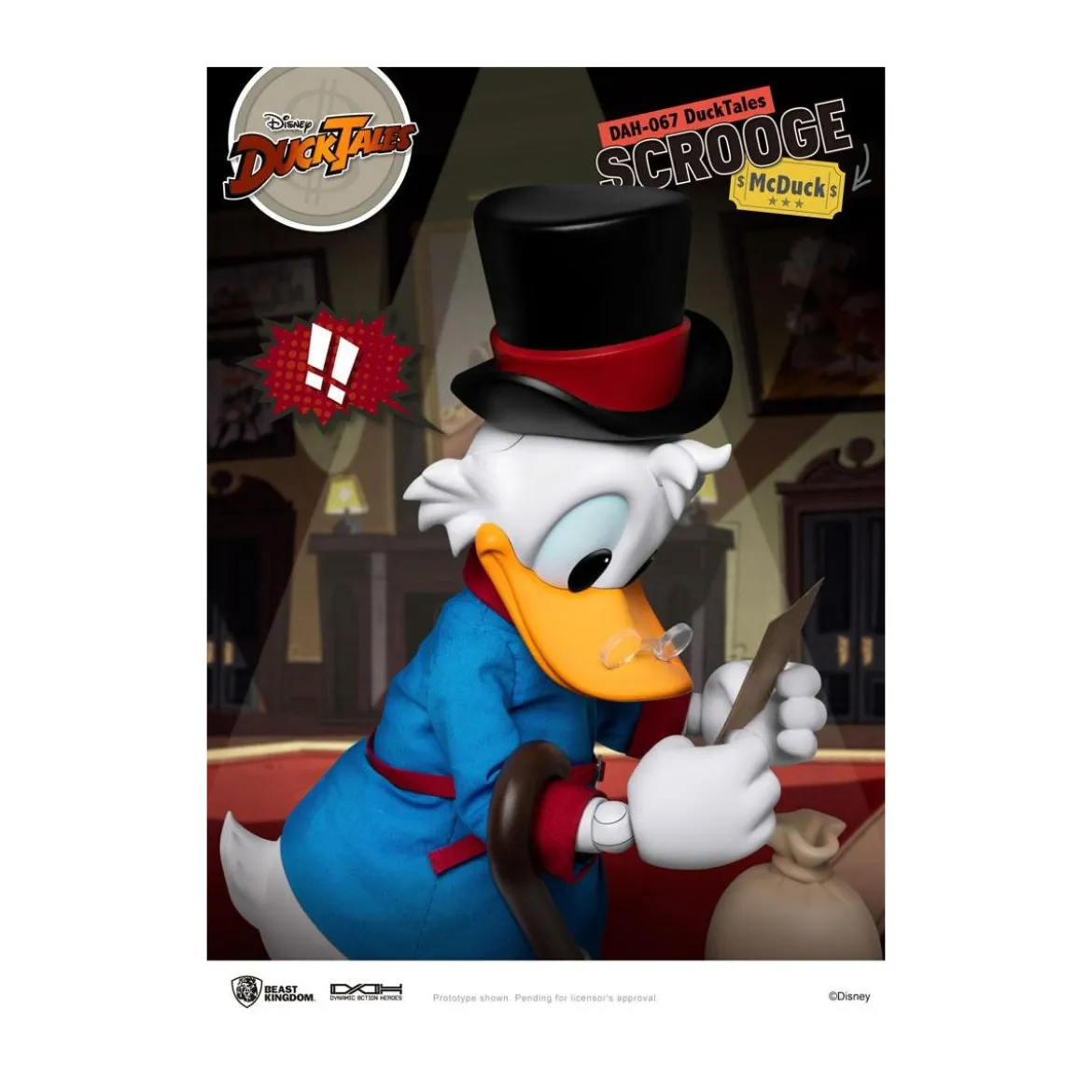 Beast Kingdom Disney Classic Figurine - Scrooge Mc Duck - Picsou - Duck Tales - Dynamic Action Heroes 1/9