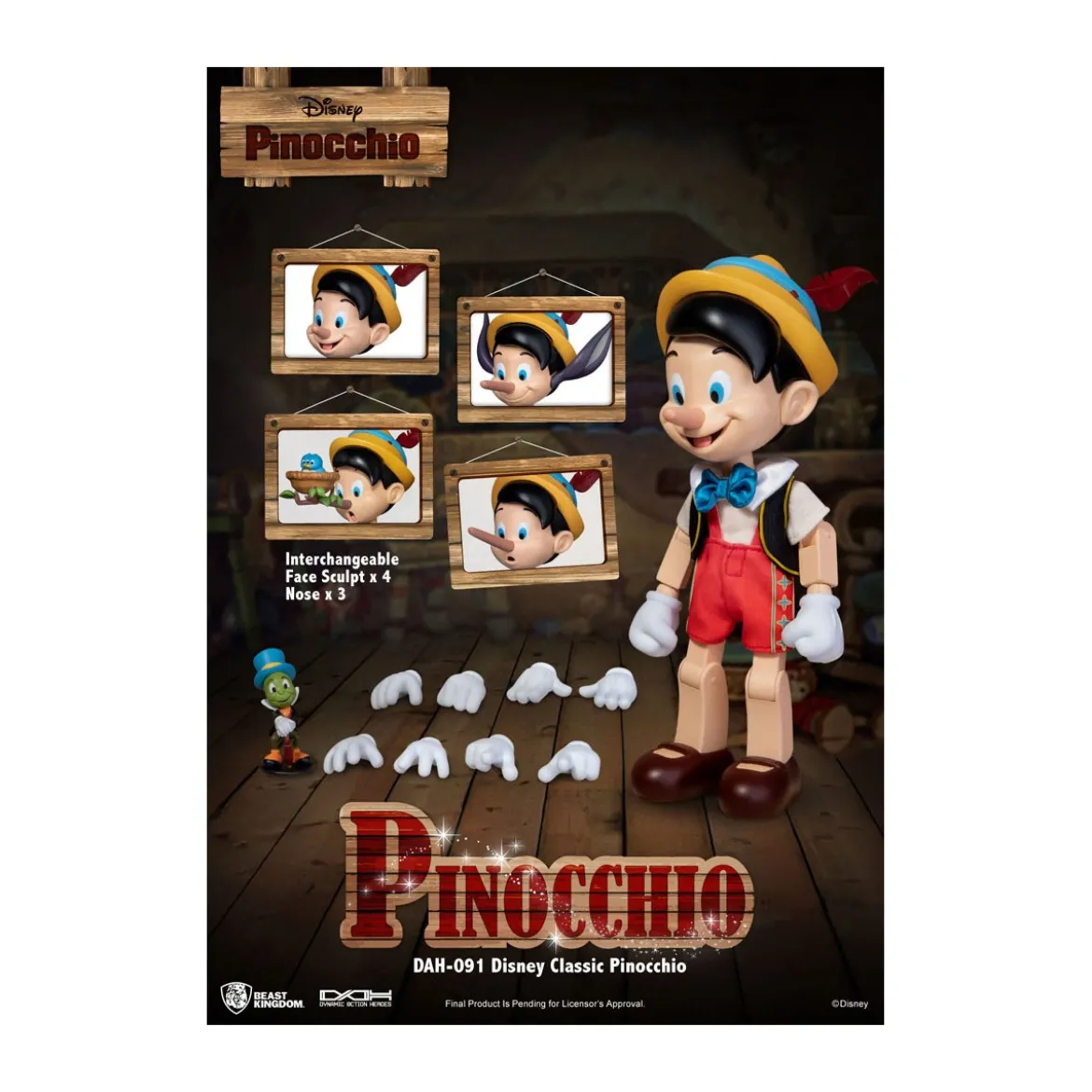 Beast Kingdom Disney Classic Figurine - Pinocchio - Dynamic Action Heroes 1/9