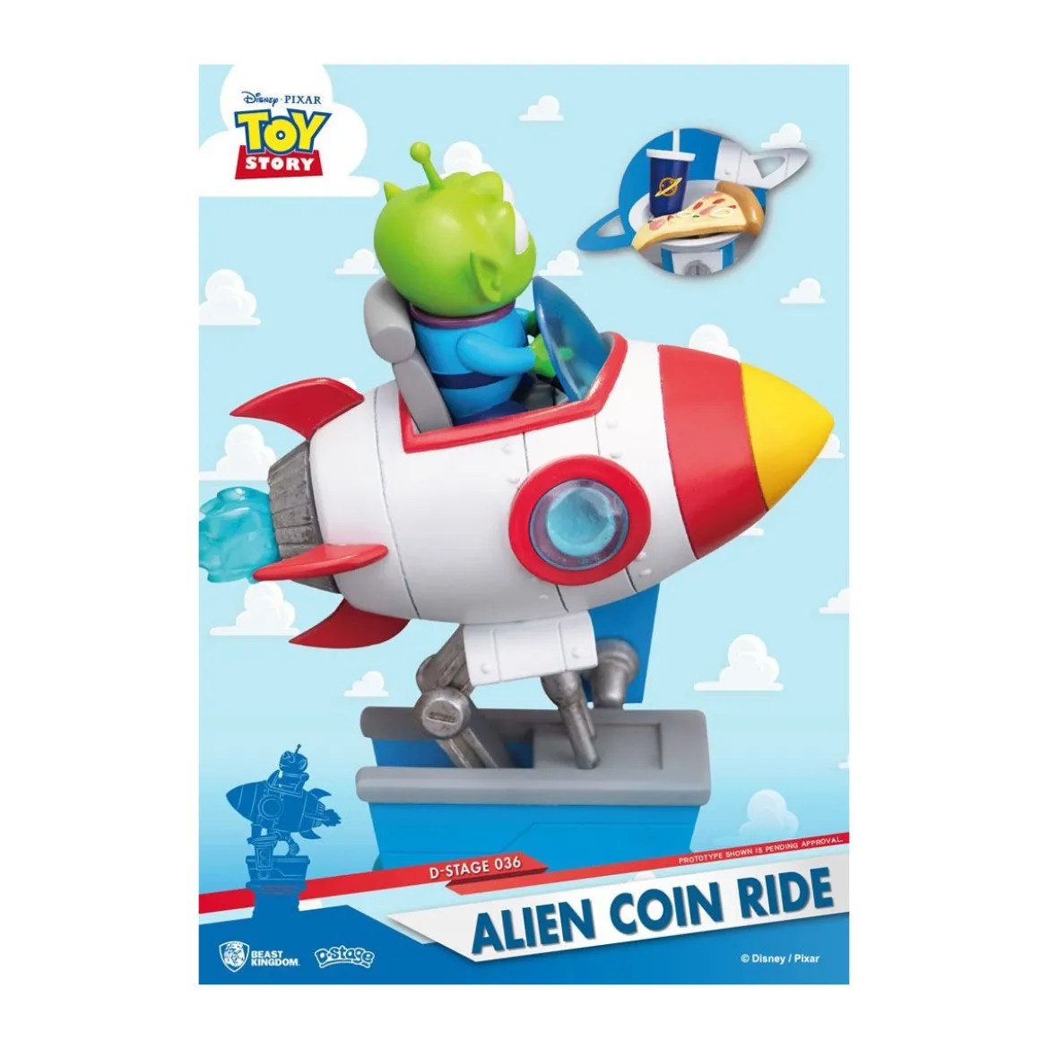 Beast Kingdom Disney - Coin Ride Series diorama - Alien Coin Ride Toy Story - D-Stage