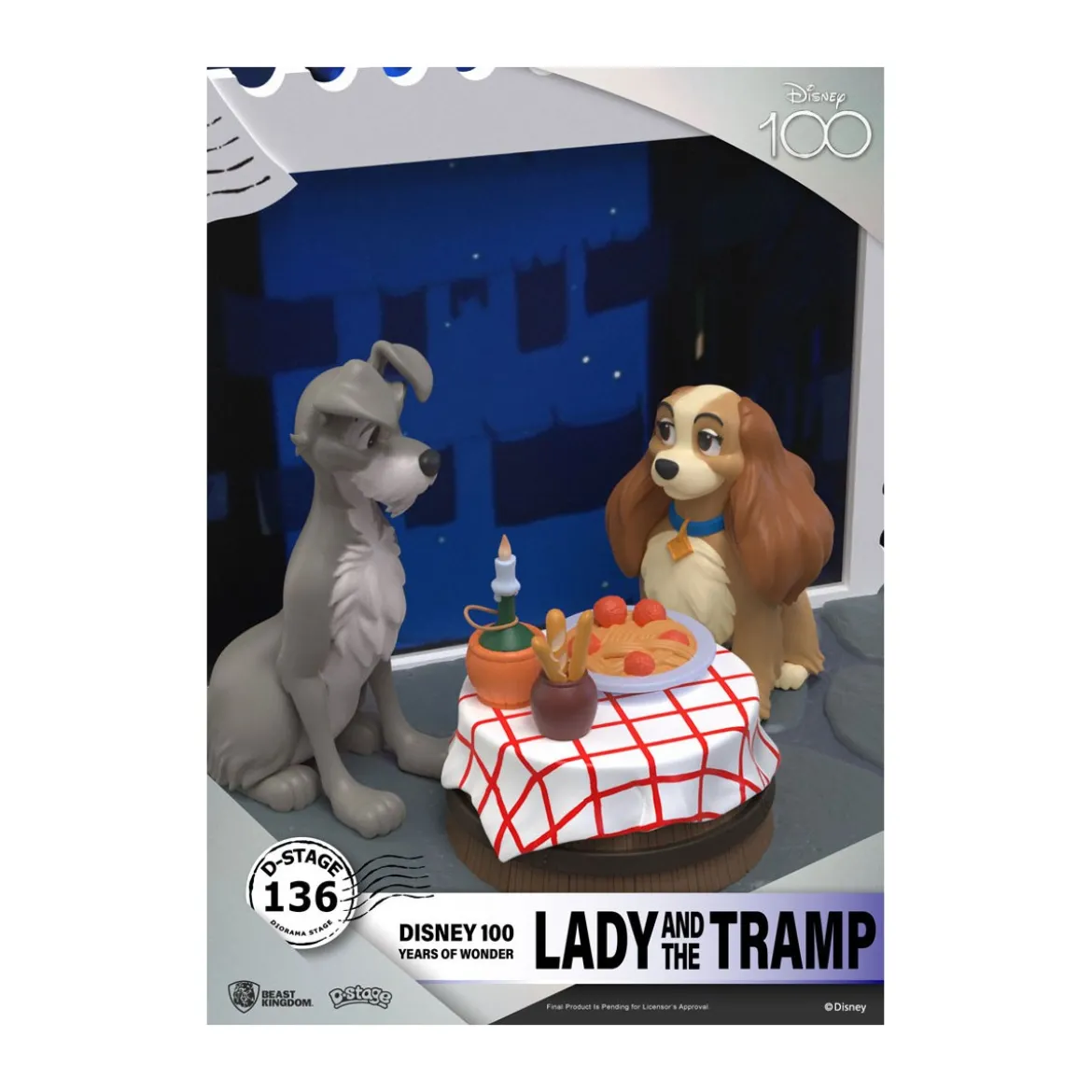 Beast Kingdom Disney - D-Stage PVC Diorama La Belle et le Clochard - Disney 100 Years of Wonder