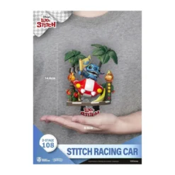 Beast Kingdom Disney STITCH diorama Stitch Racing Car - D-Stage Story Book Series