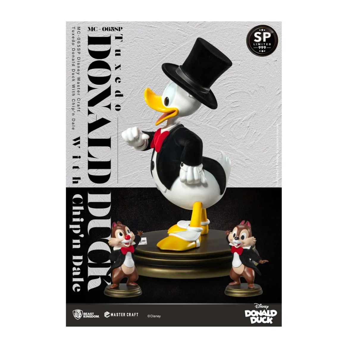 Beast Kingdom Disney 100th - Master Craft - Tuxedo Donald Duck with Ship & Dale Special Edition Statue - Tic & Tac