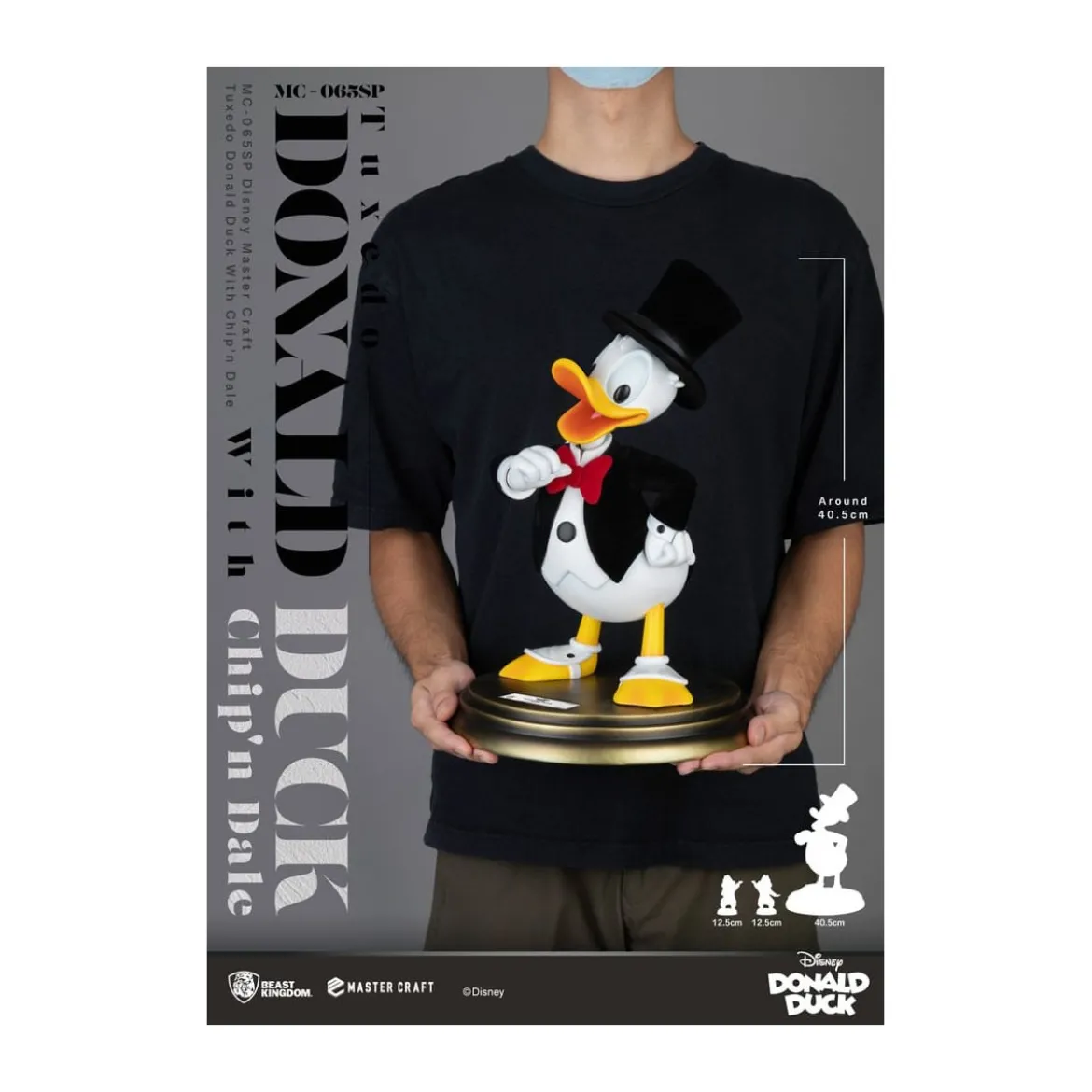 Beast Kingdom Disney 100th - Master Craft - Tuxedo Donald Duck with Ship & Dale Special Edition Statue - Tic & Tac