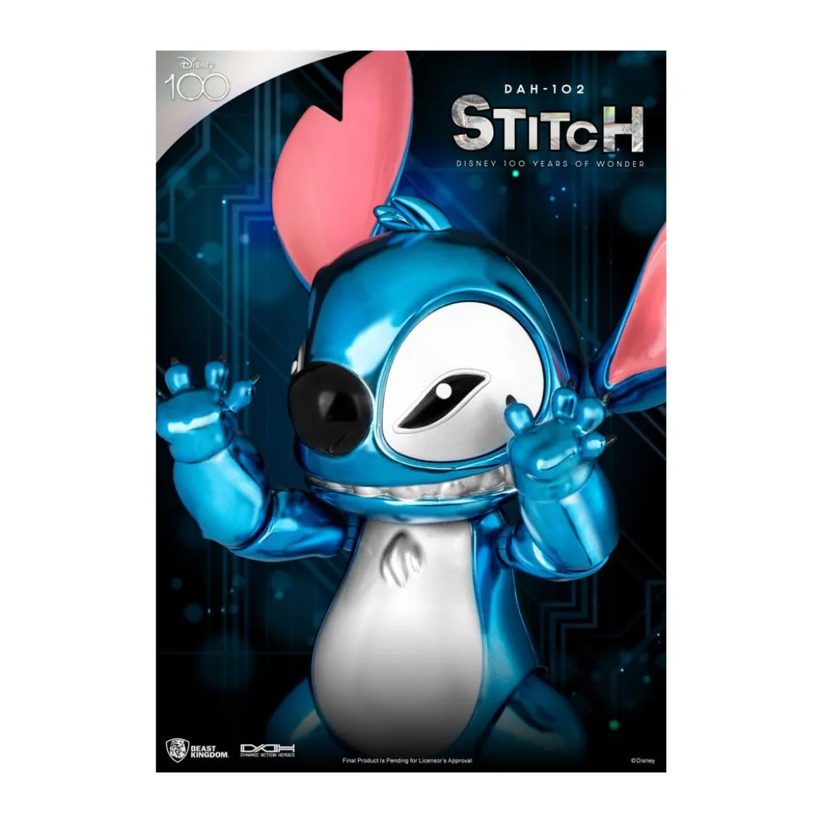 Beast Kingdom Disney 100 Years of Wonder - Lilo & Stitch - Stitch - Dynamic Action Heroes 1/9 - D100