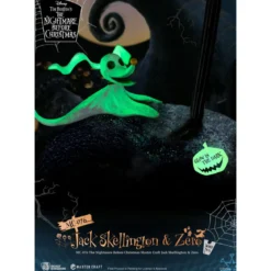 Beast Kingdom - L'Étrange Noël de monsieur Jack statuette Master Craft Jack Skellington & Zero