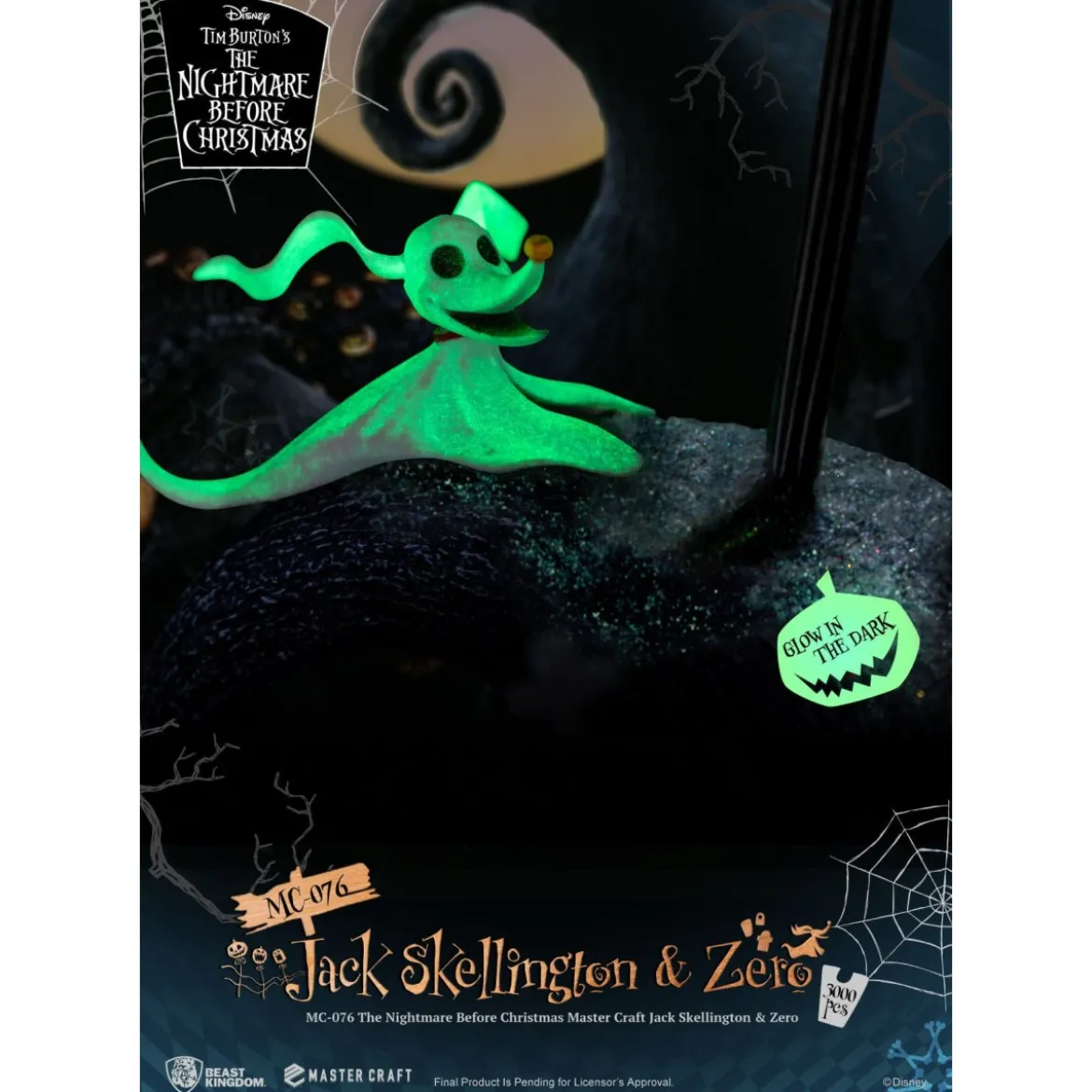 Beast Kingdom - L'Étrange Noël de monsieur Jack statuette Master Craft Jack Skellington & Zero