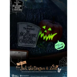 Beast Kingdom - L'Étrange Noël de monsieur Jack statuette Master Craft Jack Skellington & Zero