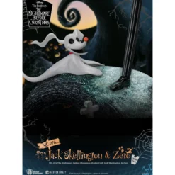 Beast Kingdom - L'Étrange Noël de monsieur Jack statuette Master Craft Jack Skellington & Zero