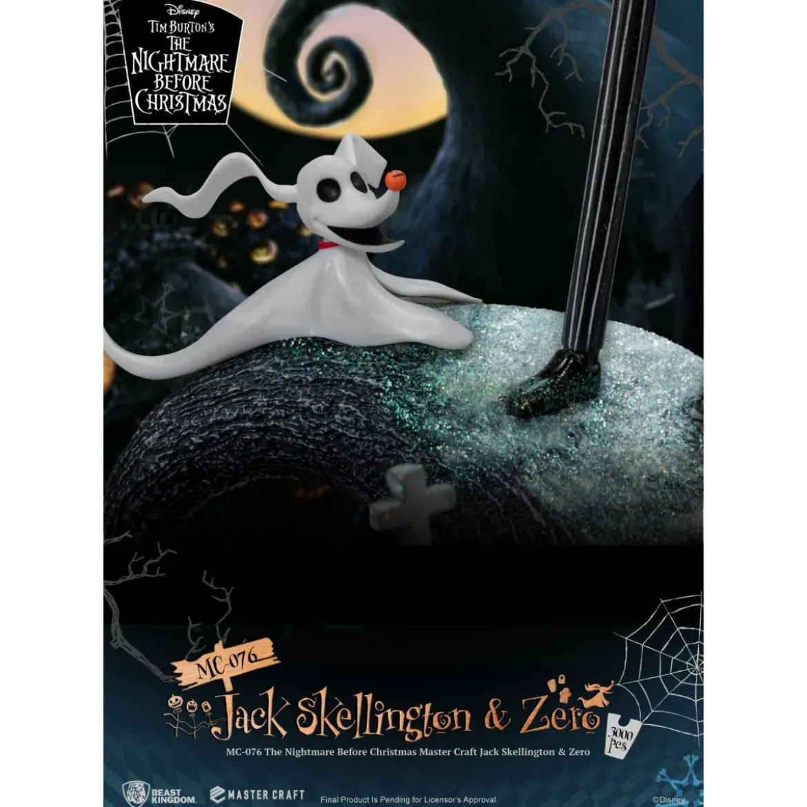 Beast Kingdom - L'Étrange Noël de monsieur Jack statuette Master Craft Jack Skellington & Zero