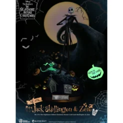 Beast Kingdom - L'Étrange Noël de monsieur Jack statuette Master Craft Jack Skellington & Zero
