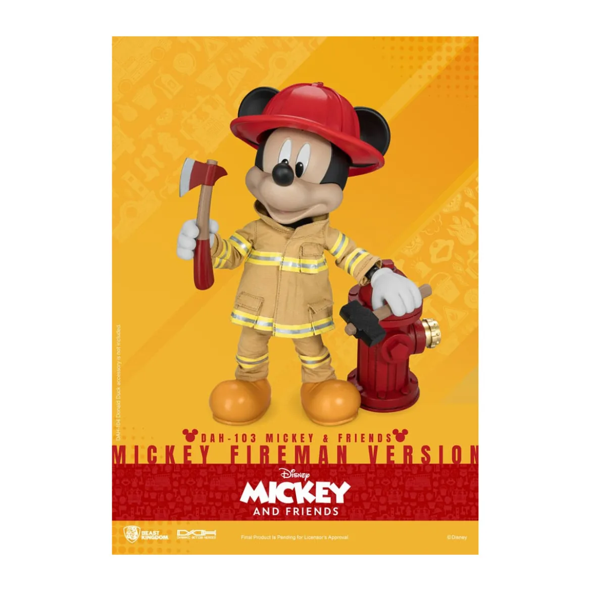 Beast Kingdom - Mickey & Friends - Mickey Fireman Ver. figurine Dynamic Action Heroes 1/9