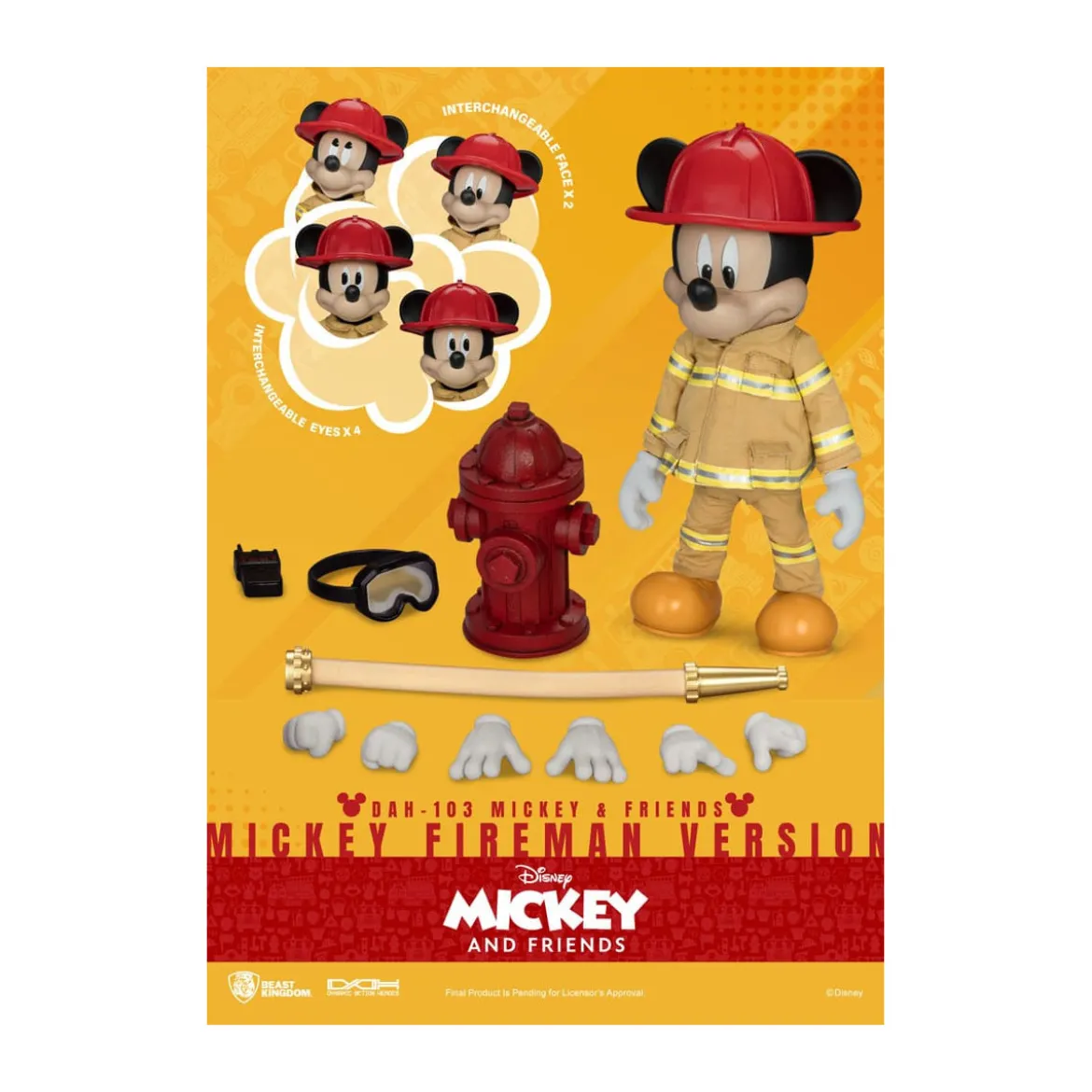 Beast Kingdom - Mickey & Friends - Mickey Fireman Ver. figurine Dynamic Action Heroes 1/9