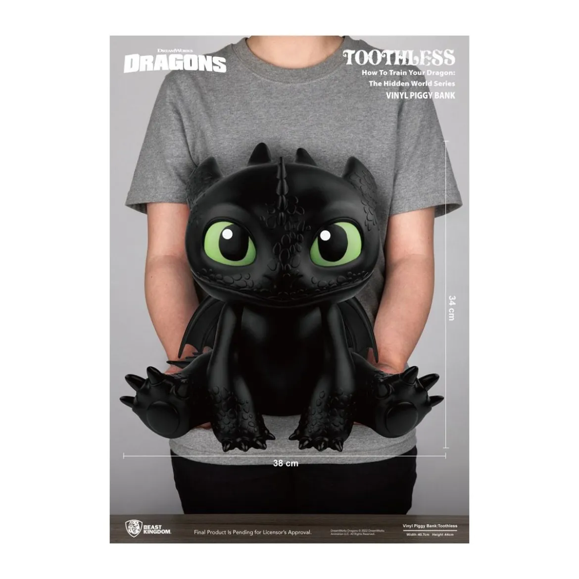 Beast Kingdom Tirelire geante Toothless Crocmou - How to train your Dragon