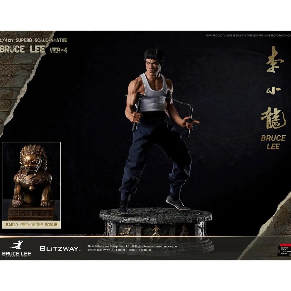 Blitzway - Bruce Lee statuette 1/4 Tribute version 4- 55 cm