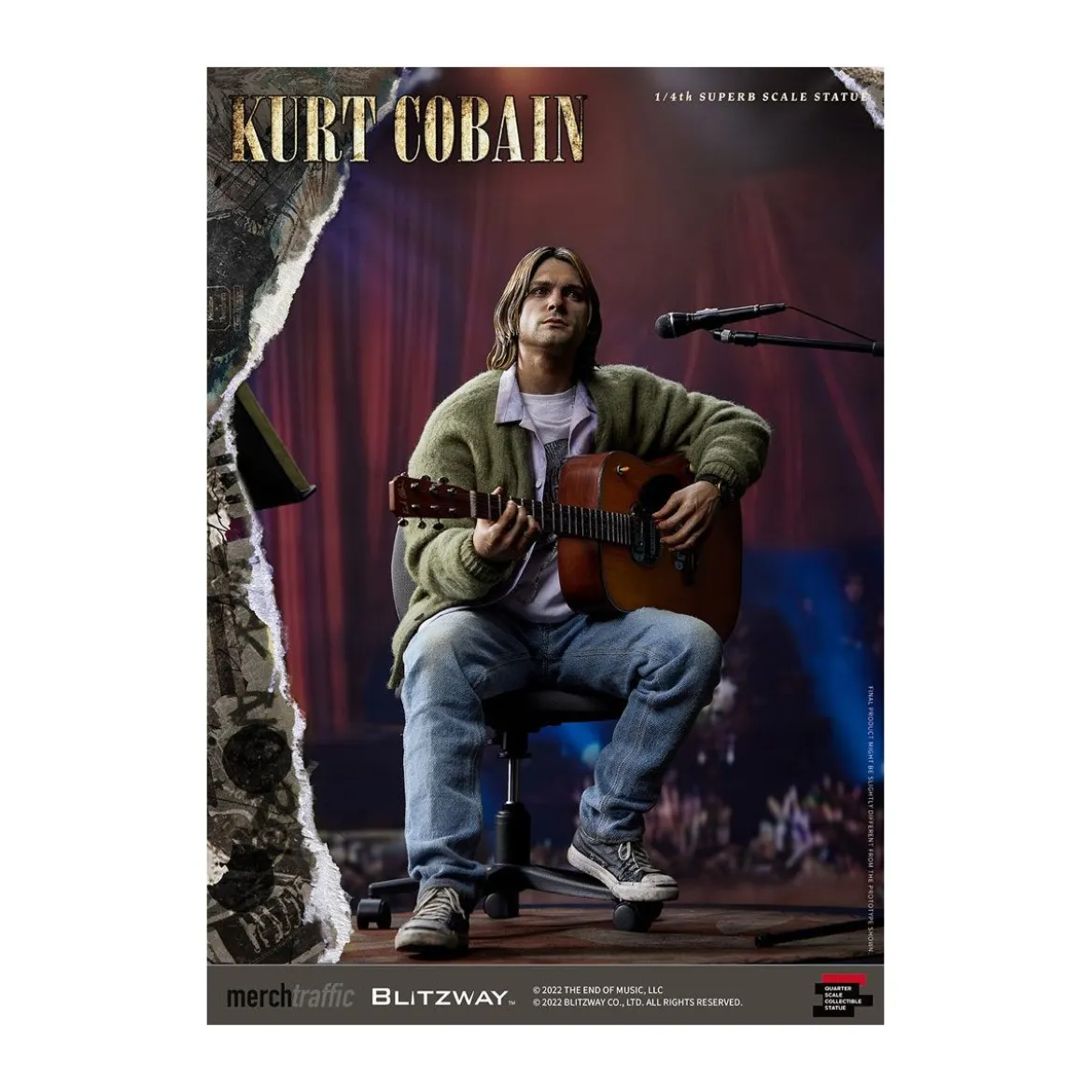 Blitzway - Kurt Cobain statuette Superb Scale 1/4 Unplugged
