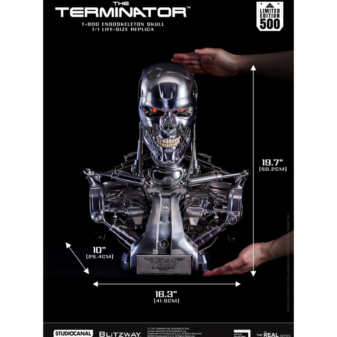Blitzway - T800 Endoskeleton Skull 1/1 Life Size - The Terminator