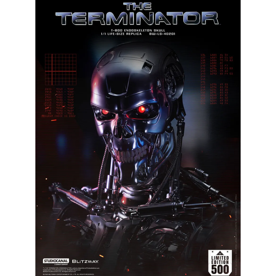 Blitzway - T800 Endoskeleton Skull 1/1 Life Size - The Terminator