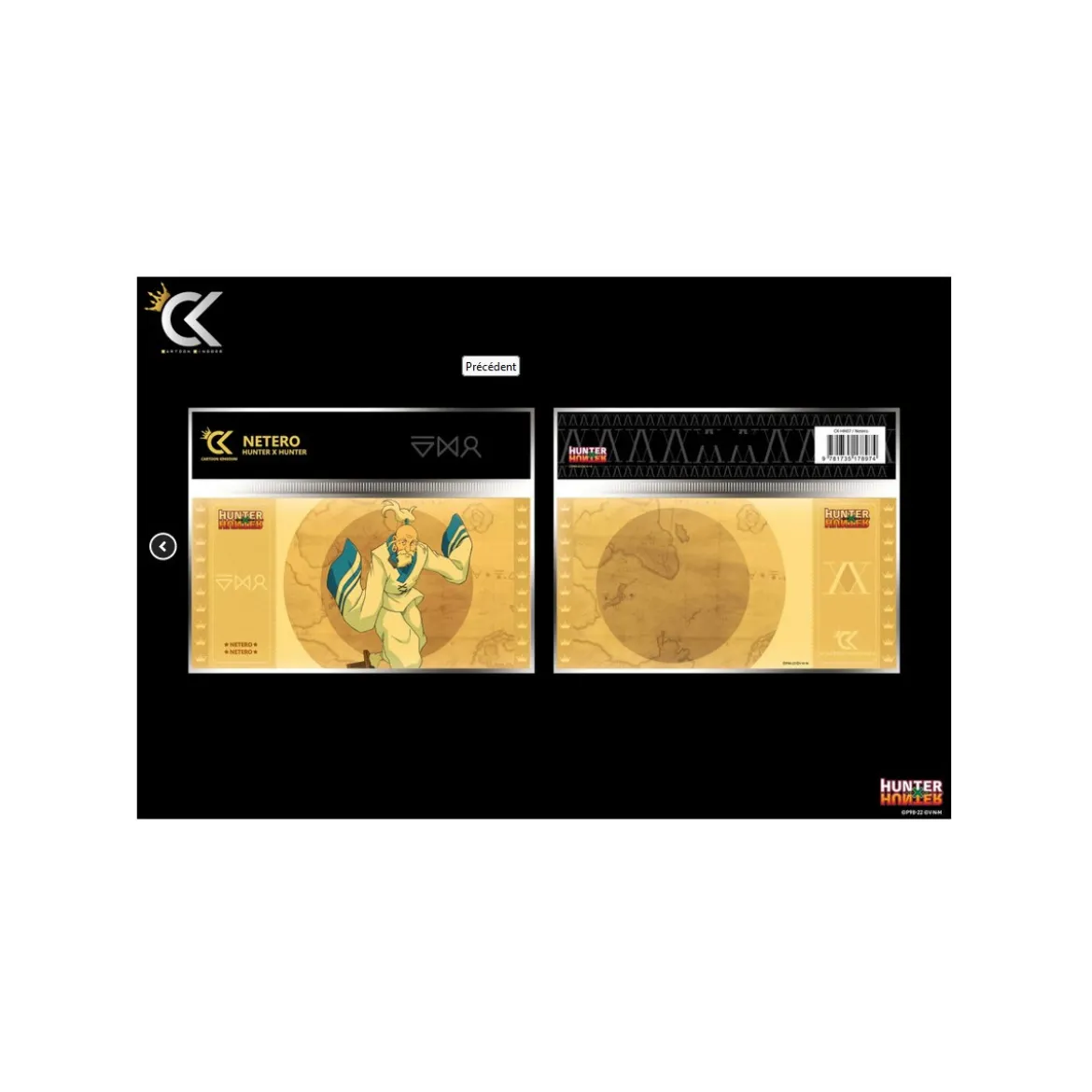 Cartoon Kingdom - Lot de 7 Golden Tickets Hunter X Hunter Coll.1