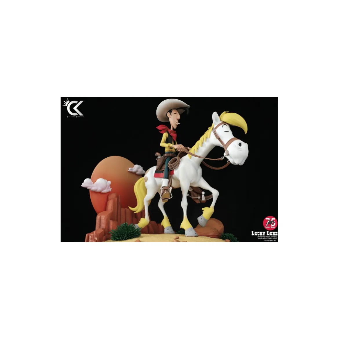 Cartoon Kingdom - Lucky Luke - Statue resine Lucky Luke et Jolly Jumper 1/6