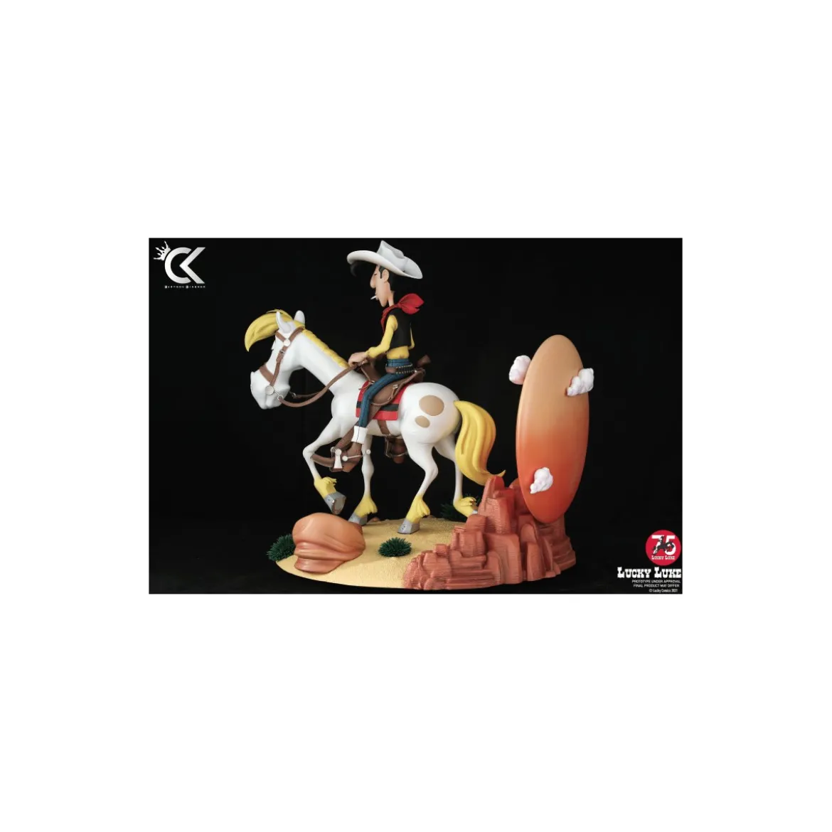 Cartoon Kingdom - Lucky Luke - Statue resine Lucky Luke et Jolly Jumper 1/6