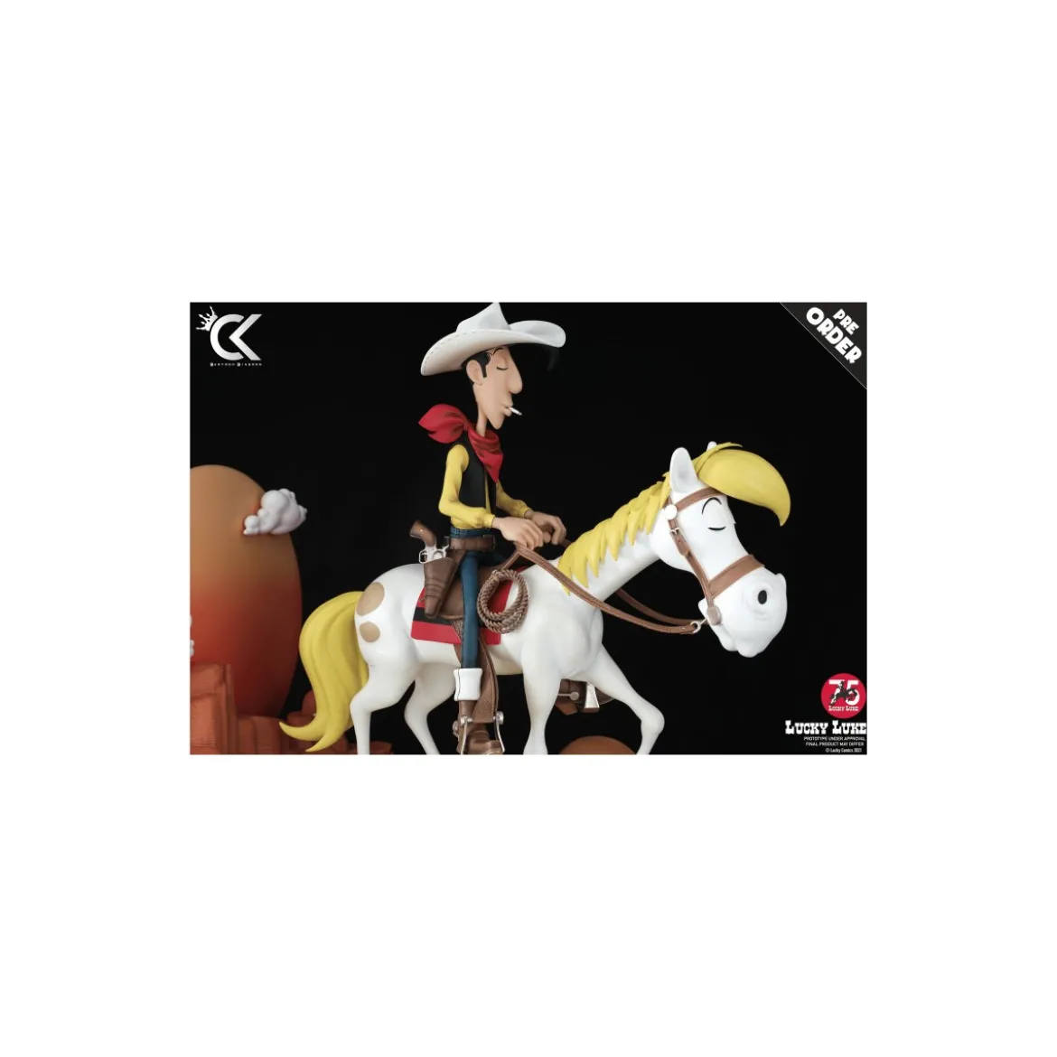 Cartoon Kingdom - Lucky Luke - Statue resine Lucky Luke et Jolly Jumper 1/6