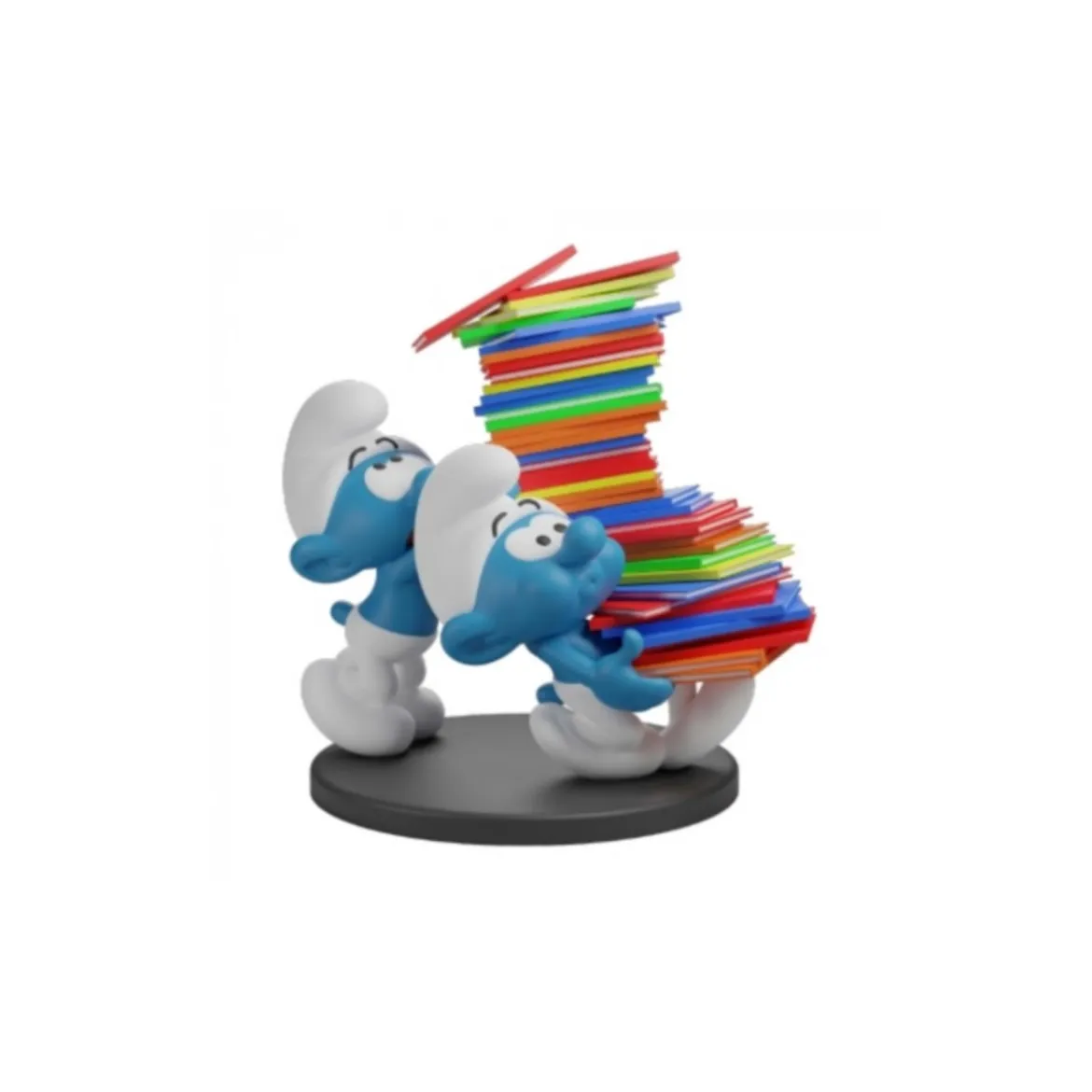 Collectoys - les schtroumpfs - Les Schtroumpfs avec une pile de livres
