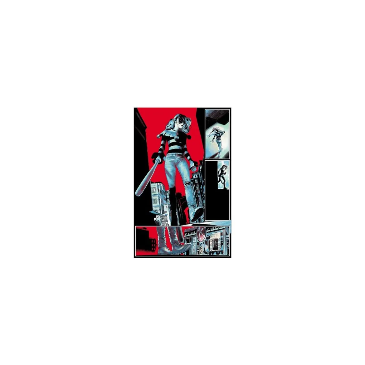 DC Direct Harley Quinn Red Black and white by Steve Pugh