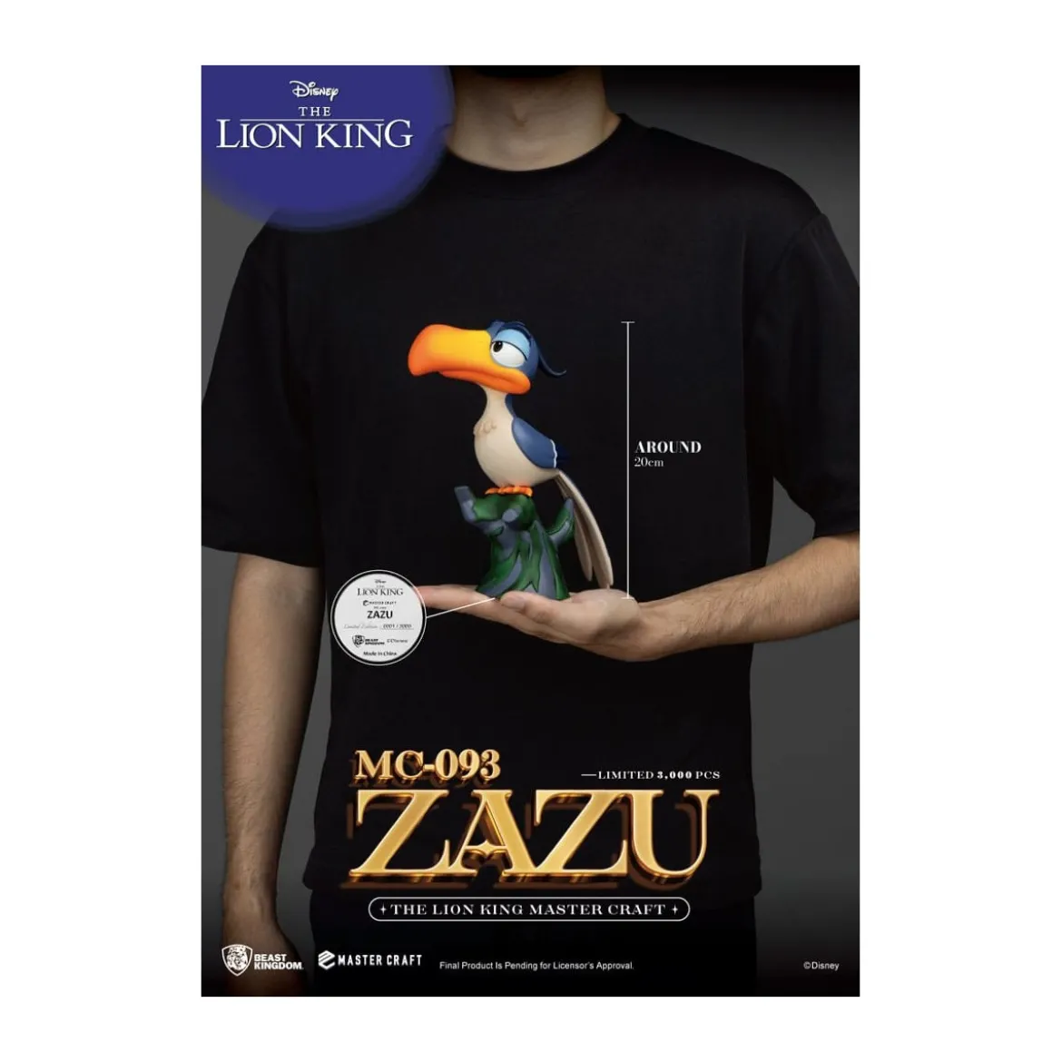Disney - Beast Kingdom Master Craft Zazu - Le Roi Lion