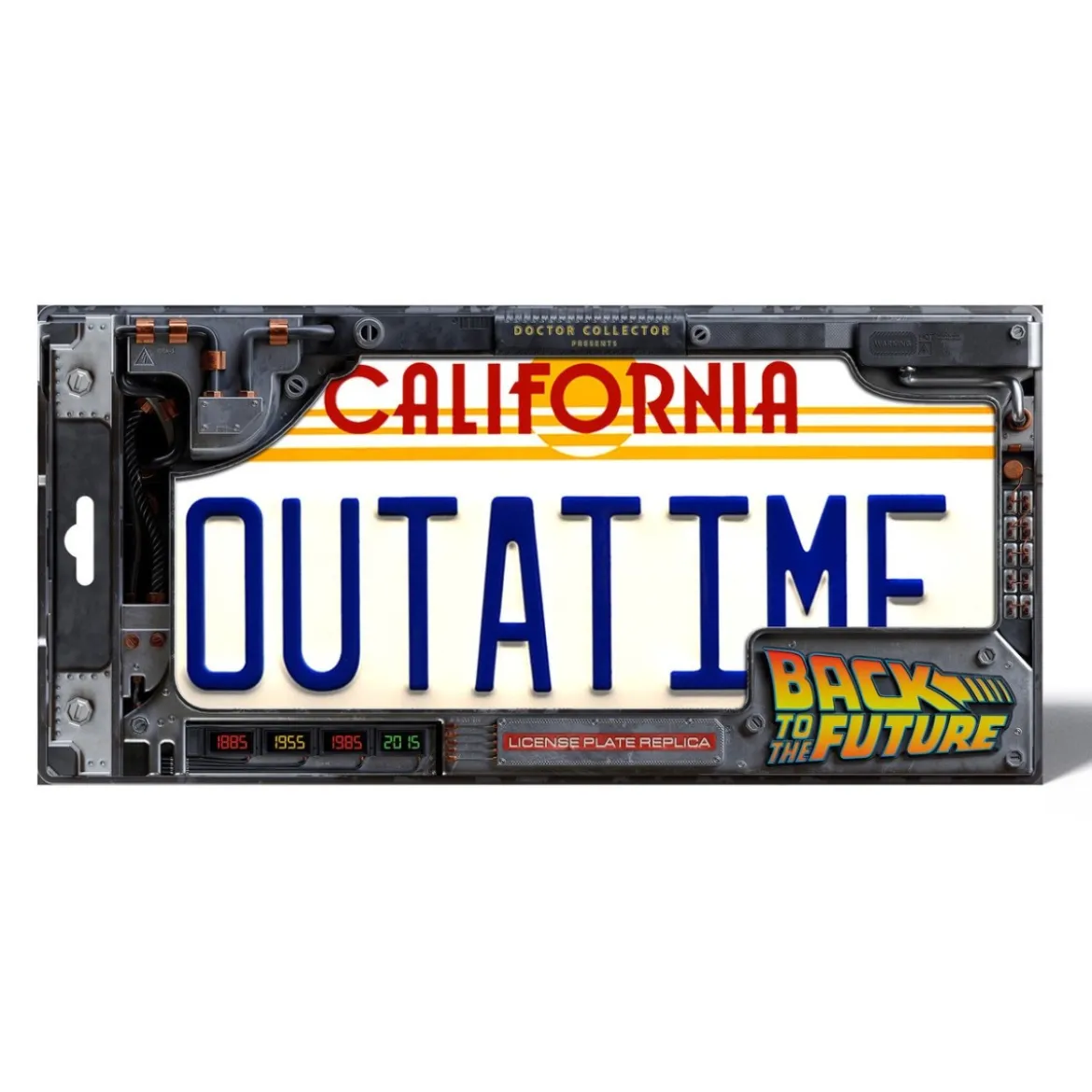 Doctor Collector - plaque minéralogique OUTATIME - BTTF réplique 1/1
