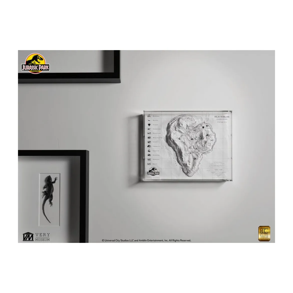 ECC Elite Creature Collectibles - Jurassic Park Carte topographique Isla Nublar