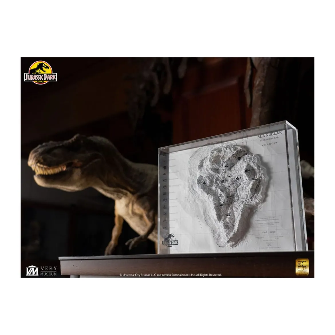 ECC Elite Creature Collectibles - Jurassic Park Carte topographique Isla Nublar