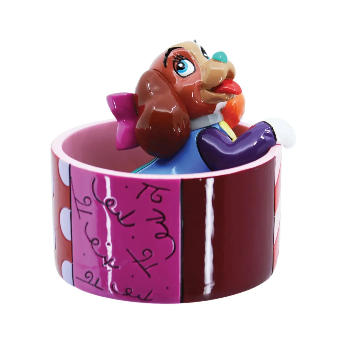 Enesco Disney - Romero Britto Lady 70e Anniversaire mini figurine - La Belle et le Clochard