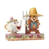 Enesco Disney Traditions Jim Shore - La belle et la Bête - "Workin' Round the Clock - Travailler sans relache"
