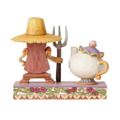 Enesco Disney Traditions Jim Shore - La belle et la Bête - "Workin' Round the Clock - Travailler sans relache"