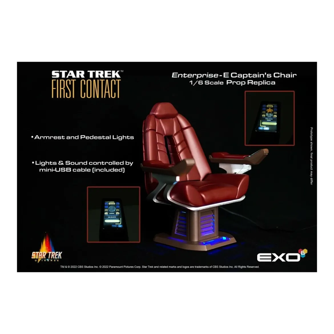 EXO-6 - Star Trek: First Contact - Captain's Chair 1:6 Scale Prop Replica
